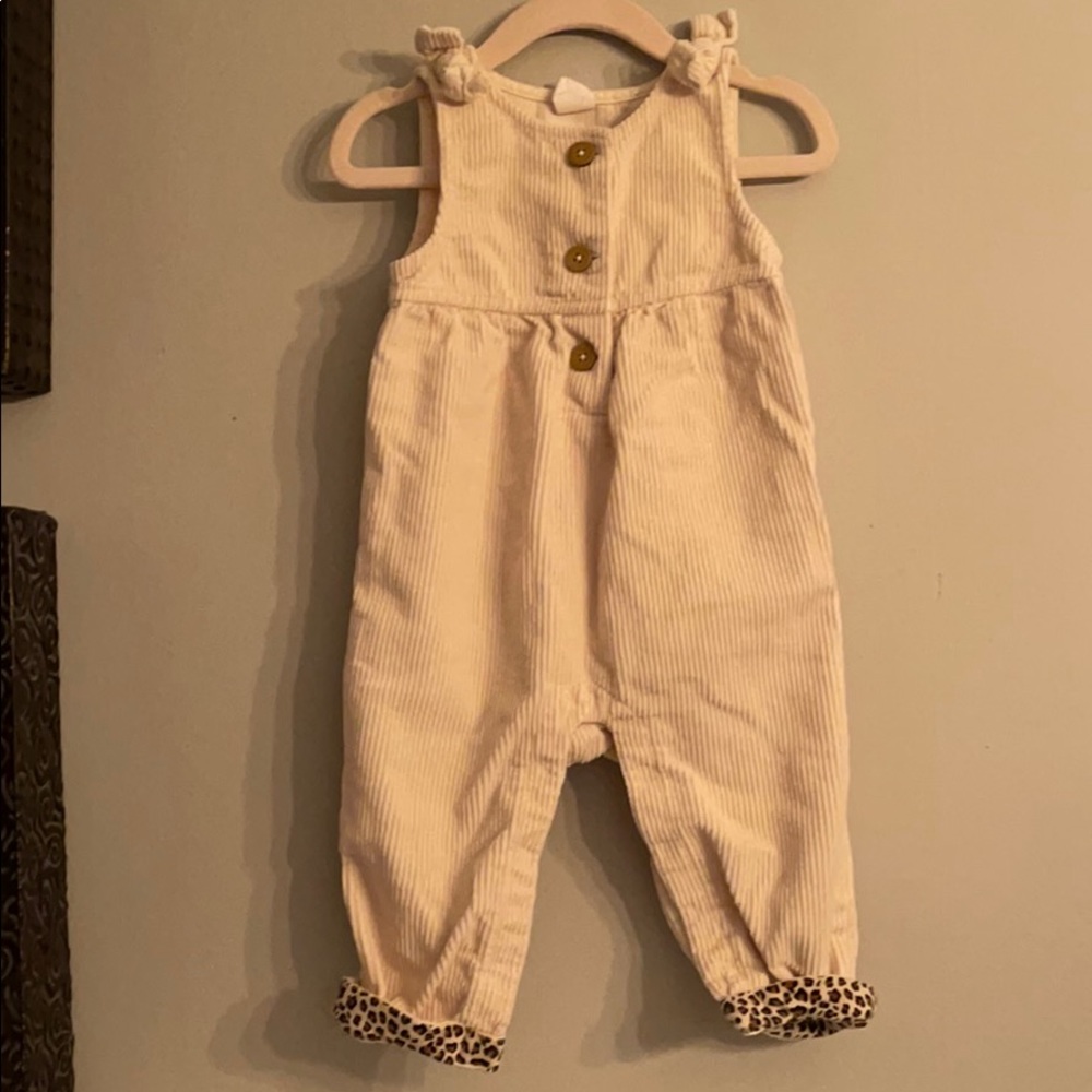 Corduroy baby girl overalls